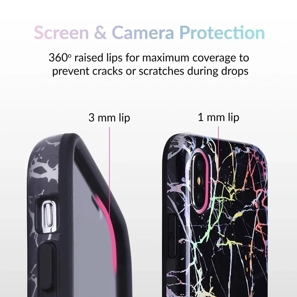 𝅺HOLO Black Marble iPhone Case iPhone XS.